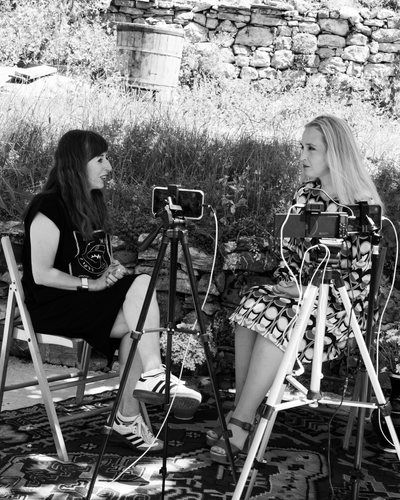 Recording the knowledge podcast in the garden, Dvonoćje I · 25